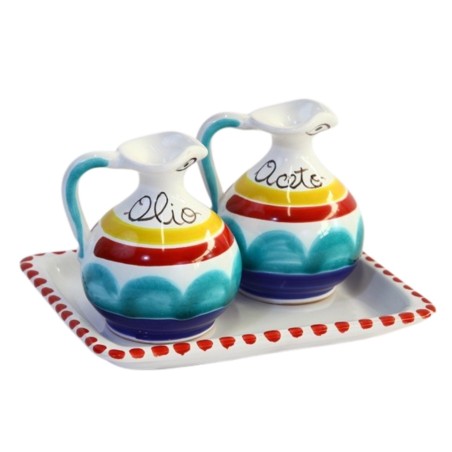 Set Olio e Aceto Alicudi Ceramiche De Simone Set Olio e Aceto Alicudi Ceramiche De Simone